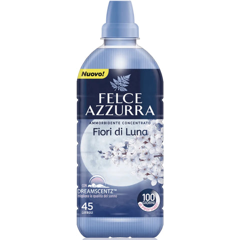 Felce Azzurra Fior di Luna geconcentreerde wasverzachter 900ml voor 45 wasbeurten, langdurige geur met Dreamscentz™-technologie.