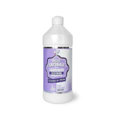 Blix Mastro Saponaio vloerreiniger fles 850 ml met pioenroos geur.