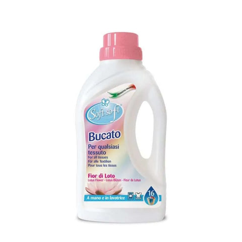 Soft vloeibaar wasmiddel lotusflower 1L bottle for all fabrics.