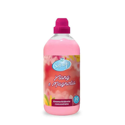 Soft Geconcentreerde Wasverzachter magnolia en ylang ylang bottle, 750 ml for 30 washes.
