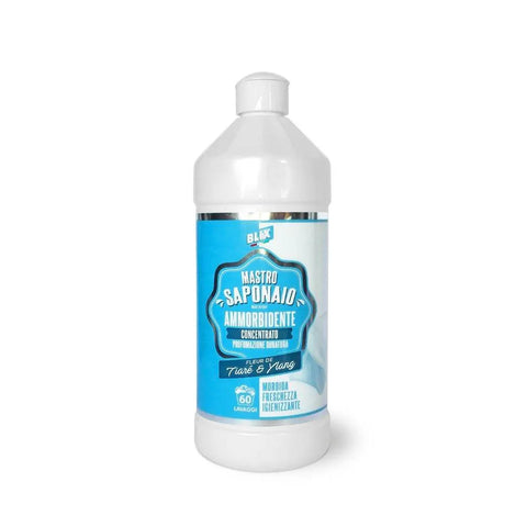 Blix Mastro Saponaio fabric softener bottle with Tiaré and Ylang scent, 850ml for 60 washes.