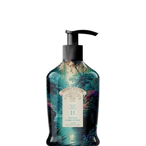 Compagnia delle Indie hand soap nr 11, orchid and cedarwood, 300ml bottle.
