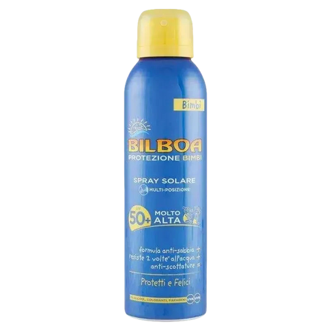 Bilboa zonnebrand spuitbus spf 50+ met cacaoboter