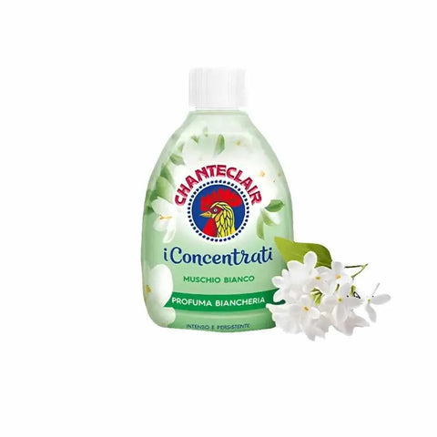 Chante Clair geconcentreerde wasparfum white musk 220ml fles met bloemenmotief.
