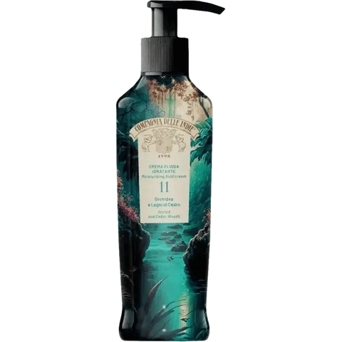 Compagnia delle Indie bodycreme orchidee en cederhout nr11, 250ml moisturizing fluid cream bottle.