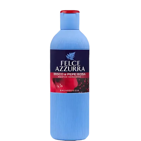 Felce Azzurra bad en douchecreme hibiscus rode peper 650ml fles.