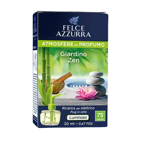 Felce Azzurra elektrische luchtverfrisser navulling Giardino Zen 20ml verpakking.