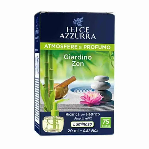 Felce Azzurra elektrische luchtverfrisser navulling giardino zen 20mlHemelse-geuren.nlFelce Azzurra elektrische luchtverfrisser navulling giardino zen 20ml