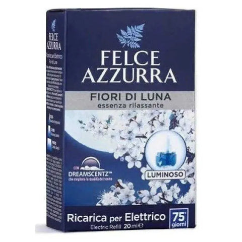 Felce Azzurra elektrische luchtverfrisser navulling moonflowers 20mlHemelse-geuren.nlFelce Azzurra elektrische luchtverfrisser navulling moonflowers 20ml