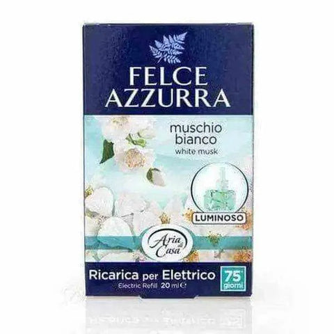 Felce Azzurra elektrische luchtverfrisser navulling white musk 20ml verpakking.