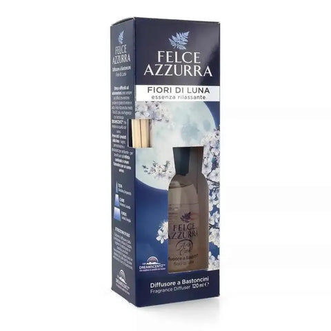 Felce Azzurra geurstokjes fiori di luna moonflowers 120mlHemelse-geuren.nlFelce Azzurra geurstokjes fiori di luna moonflowers 120ml