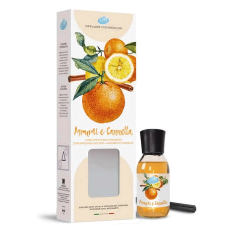 Soft geurstokjes agrumi en kaneel 125ml, Hemelse-geuren.nl