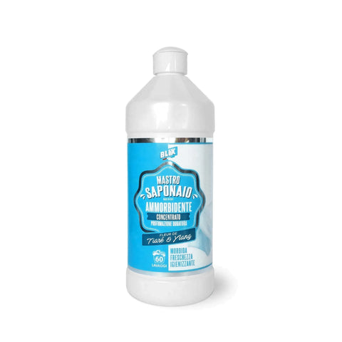 Blix Mastro Saponaio fabric softener bottle with Tiaré and Ylang scent, 60 washes, 850 ml.