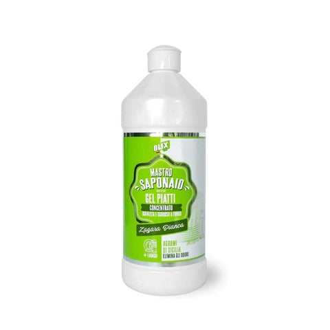 Blix Mastro Saponaio geconcentreerd afwasmiddel fles, 850 ml, witte oranjebloesem geur.