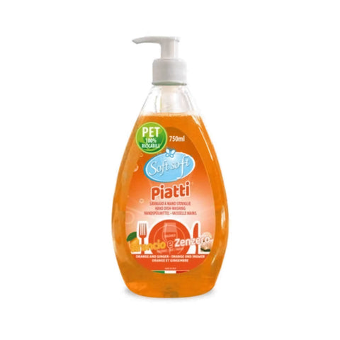 Soft afwasmiddel sinaasappel gember 750ml met pompje.