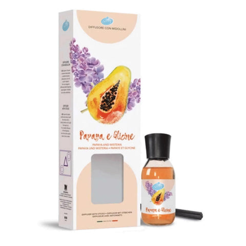 Soft geurstokjes blauwe regen en papaia 125ml, Hemelse-geuren.nl