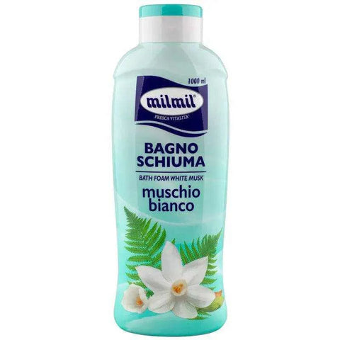 Mil mil bad en douche musk 1000ml bottle with soothing white musk scent.