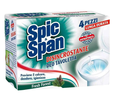 Spic e span wcblokjes met houder 4 stuks geur van het bos