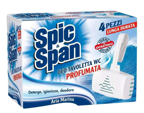Spic e Span WC-blokjes met houder, 4 stuks, marine geur