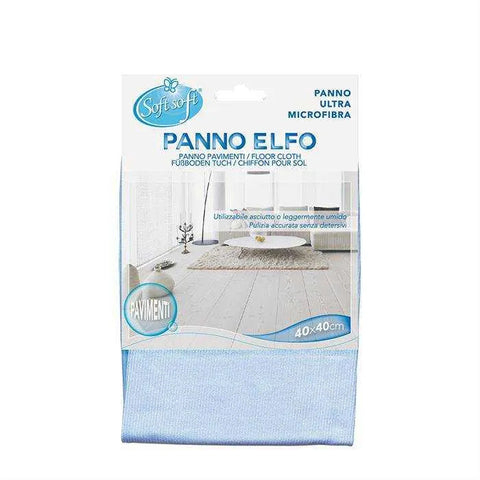 Soft Microvezel vloerdoek Elfo azzurro, 40x40 cm, superior absorption for various floor types, effective cleaning.