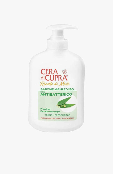 Cera di Cupra vloeibare zeep 200ml met antibacteriële werking voor gezicht en handen.