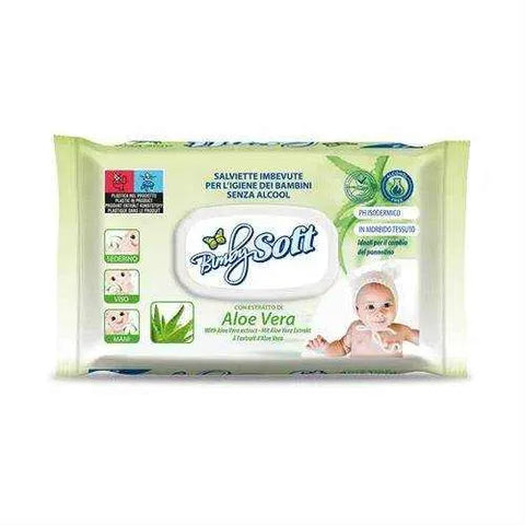 Soft Bimby babydoekjes met Aloë vera, 72 vochtige doekjes voor kinderen.
