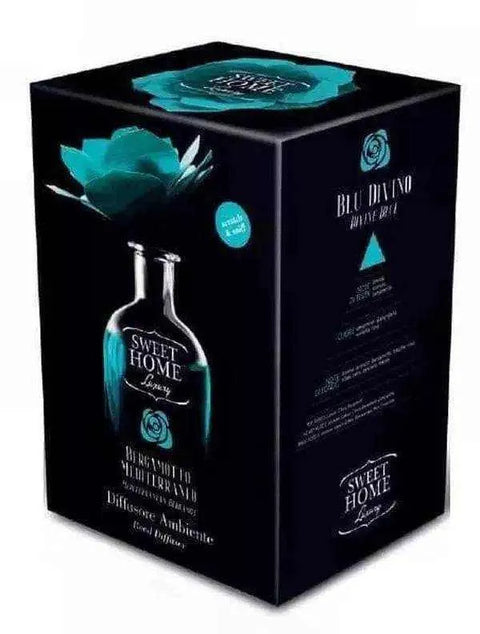 Bloemvorm bergamot geurstokjes 250ml in cadeauverpakking.