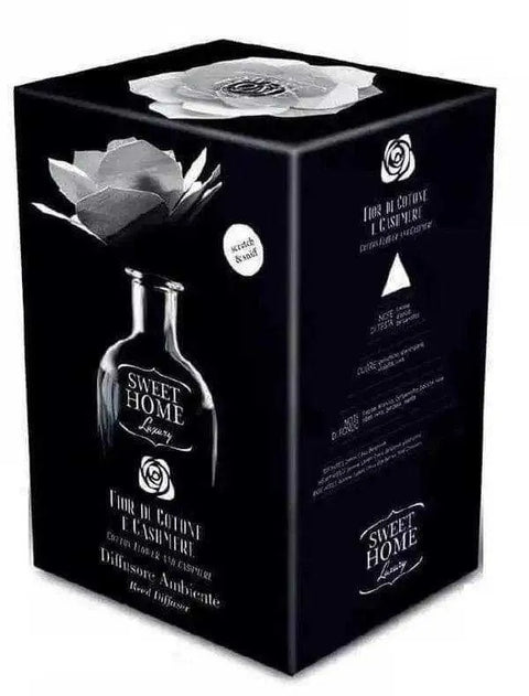 Sweet home bloemvorm geur diffuser 250ml cadeauverpakking met katoen en kasjmier.
