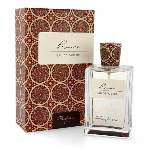 Paglieri 1876 Romae eau de parfum bottle and box design.