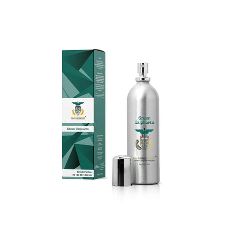 Les perles d'orient eau de parfum green euphoria 150ml bottle and packaging.
