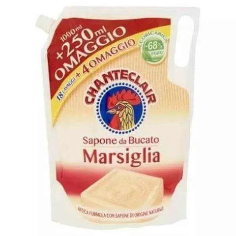 Chante clair wasmiddel met marsiglia navulverpakking, 1250 ml eco-vriendelijke wasmiddel.