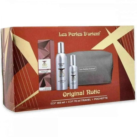 Les perles d'orient original notic cadeauverpakking eau de parfum 150mHemelse-geuren.nl'orient original notic cadeauverpakking eau de parfum 150ml eau de parfum 75ml en verzorgingstasje