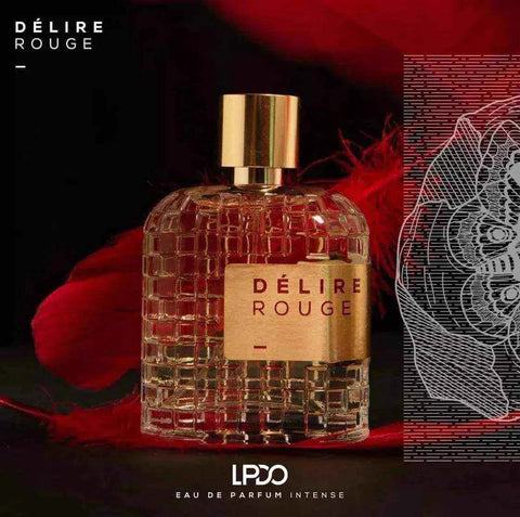 LPDO Délire Rouge cadeauverpakking eau de parfum Intense 100ml, bad enHemelse-geuren.nlélire Rouge cadeauverpakking eau de parfum Intense 100ml bad en douche 100ml en bijpassend verzorgingstasje