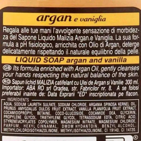 Malizia handzeep argan vanilleHemelse-geuren.nlMalizia handzeep argan vanille