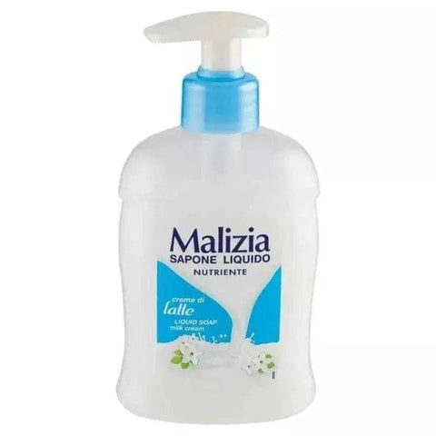 Malizia handzeep verzorgend met crema di latte 300ml fles met pompdispenser