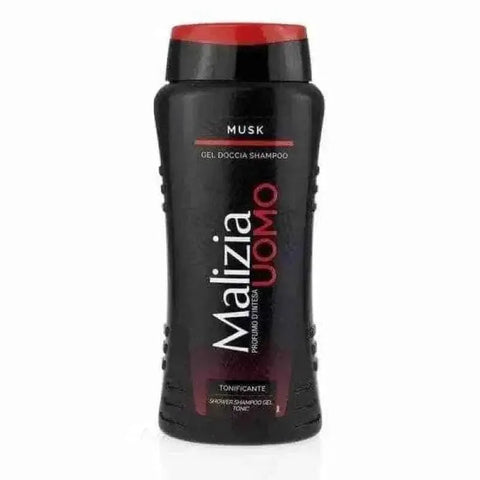 Malizia shampoo douche 2in1 white musk, 250ml bottle.