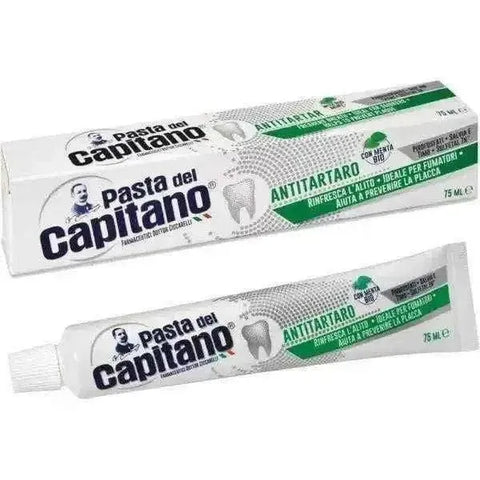 Pasta del Capitano tandpasta 75ml tube ter voorkoming van tandsteen antitartaro voor rokers.