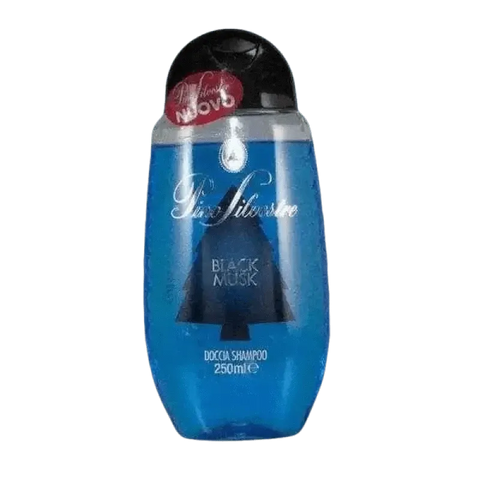 Pino Silvestre douche en shampoo black musk 250ml bottle.