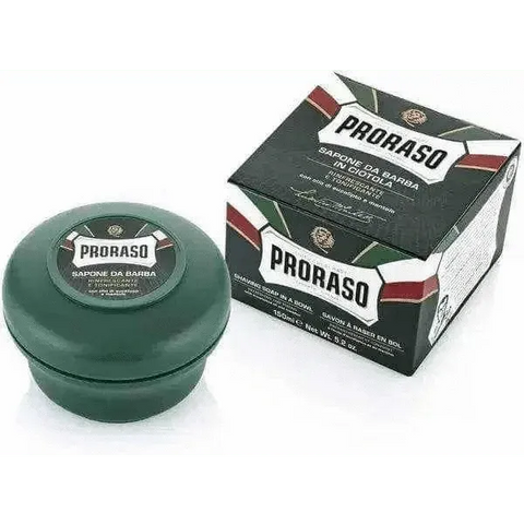 Proraso scheerzeep met eucalyptus 150ml in groene verpakking en doos