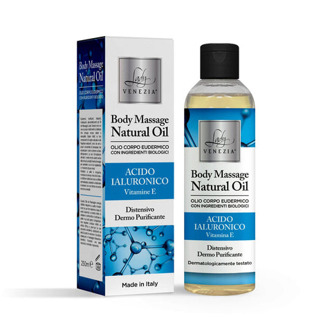 Lady Venezia Natuurlijke Lichaamsmassageolie – hyaluronzuur, ontspannend en huidzuiverend 250ml - Hemelse-geuren.nl