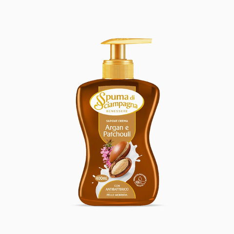 Spuma di Sciampagna handzeep argan en patchouli, Hemelse-geuren.nl