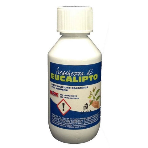 Pino Fresco aromatische balsem met eucalyptusolie in een 125ml fles, ideaal voor diffusers en verfrissende luchtwegen.
