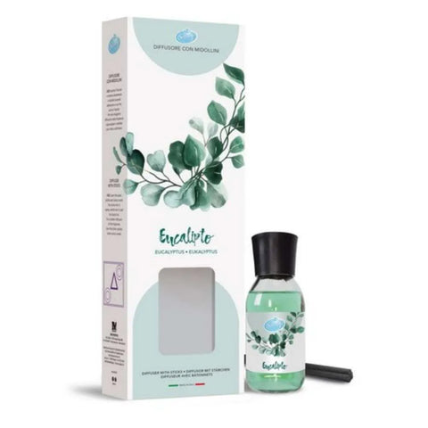 Soft geurstokjes Eucalyptus diffuser 125ml with refreshing fragrance.