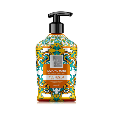 Lady Venezia Ceramiche – Artistieke Handzeep Sorrento – Sinaasappelbloesem 500ml - Hemelse-geuren.nl