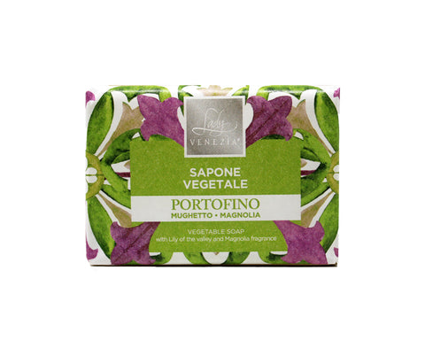 Lady Venezia Ceramiche – Luxe Zeepblokje Portofino lelietje-van-dalen en magnolia (100 g) - Hemelse-geuren.nl