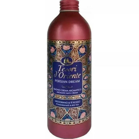 Tesori d'Oriente Persian Dream aromatic bath and shower cream 500ml bottle with rich floral and amber aromas.