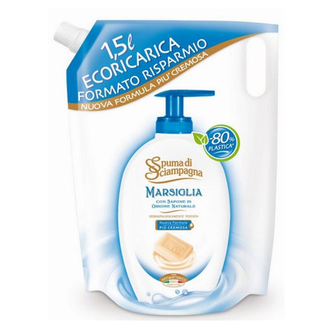 Spuma di sciampagna navulling handzeep met marsiglia 1500ml - Hemelse-geuren.nl