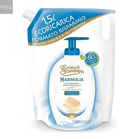 Spuma di sciampagna navulling handzeep met marsiglia 1500ml - Hemelse-geuren.nl