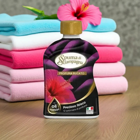 Spuma di sciampagna, parfum concentré pour le linge à l'hibiscus et aux huiles essentielles, 230 ml