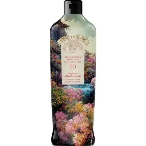 Compagnia delle Indie badschuim, lelietje-van-dalen en witte musk, 500 ml fles.